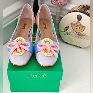 J. Renee Multi Color Spring Flats Sz 10M NWB